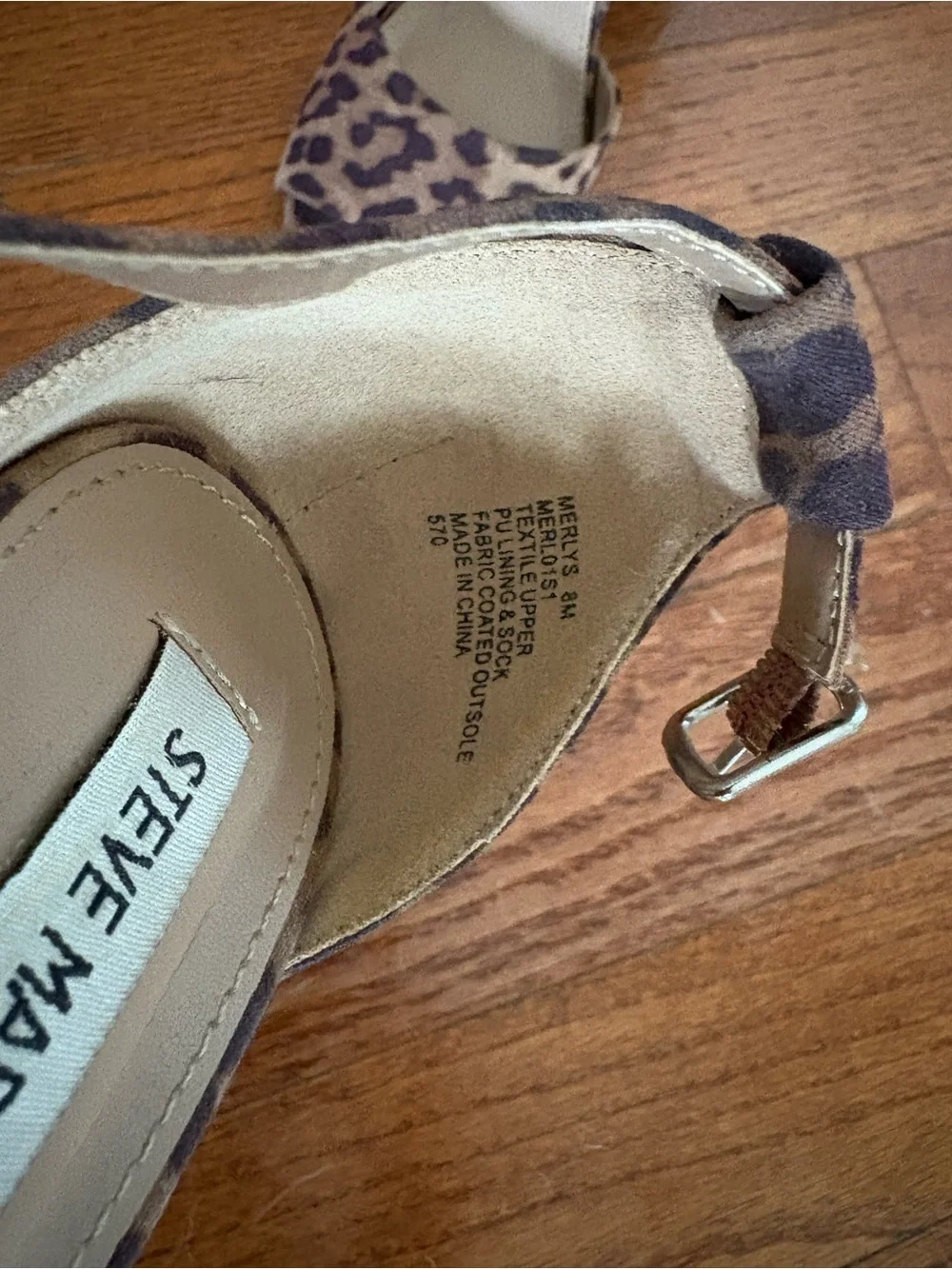 Steve Madden Leopard Print Ankle-Strap Block Heel Sandals - Brown